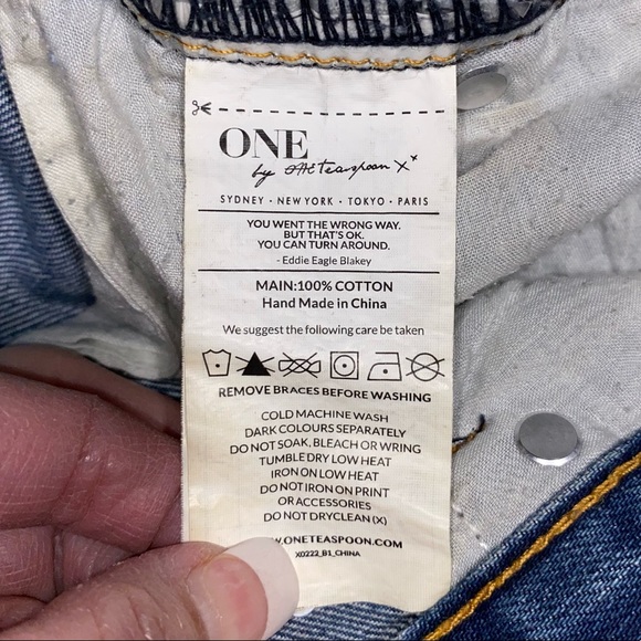 ONE TEASPOON Awesome Baggies Destroyed Low Jeans Size 27 - Picture 10 of 16